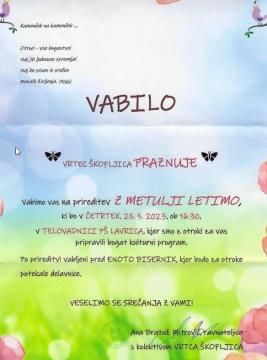 Vabilo Vrtec Škofljica